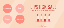 Online Editable Lipstick Sale Facebook Cover