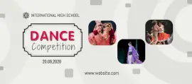 Online Editable School Dance Competition Facebook Cover