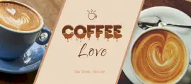 Online Editable Cup of Coffee Love Facebook Cover