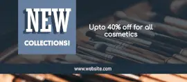 Online Editable New Cosmetics Collections Offer Facebook Cover