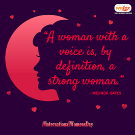 Online Editable Pink and Purple International Women's Day Quote Instagram Post