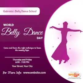Online Editable World Belly Dance Day Social Media Post