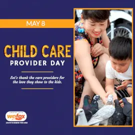 Online Editable National Child Care Provider Day Social Media Post