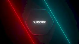 Online Editable Neon Spin Around Effect Subscribe Logo Outro