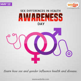 Online Editable Sex Differences in Health Awareness Day Instagram Post
