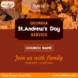 Online Editable St Andrew's Day in Georgia May 12 Instagram Post