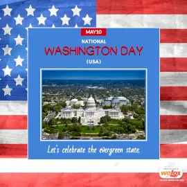 Online Editable National Washington Day (USA) May 10 Instagram Post