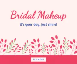 Online Editable Bridal Makeup Medium Rectangle Ad