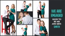 Online Editable Engagement Photo Shoot 6 Grid Photo Collage