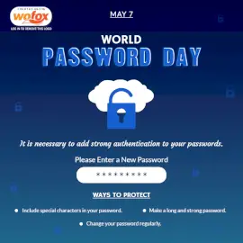 Online Editable World Password Day May 7 Social Media Post
