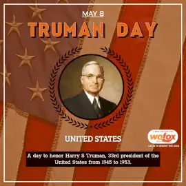 Online Editable Brown Truman Day on May 8 Instagram Post