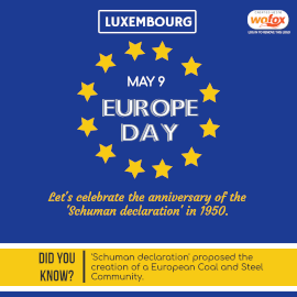 Online Editable Blue Europe Day Luxembourg Instagram Post
