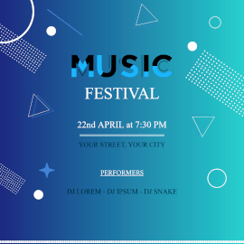 Online Editable DJ Performers at Music Festival Music to Video