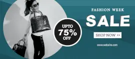 Online Editable Fashion Week Sale Facebook Cover