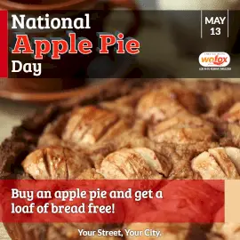 Online Editable National Apple Pie Day in United States May 13 Instagram Post
