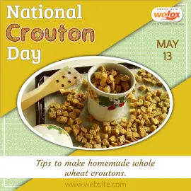 Online Editable National Crouton Day May 13 Instagram Post