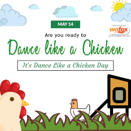 Online Editable Dance Like a Chicken Day May 14 Instagram Post
