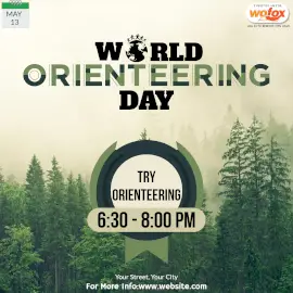 Online Editable World Orienteering Day Instagram Post