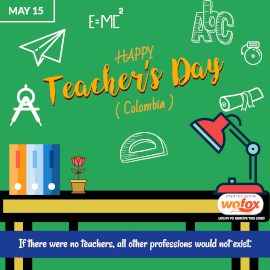 Online Editable Teachers' Day in Colombia May 15 Instagram Post