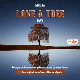 Online Editable Love a Tree Day May 16 Social Media Post