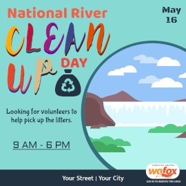 Online Editable National River Cleanup Day Instagram Post