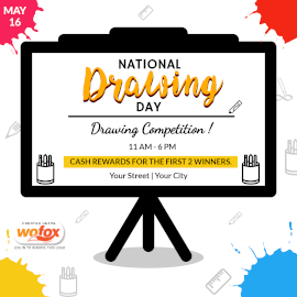 Online Editable National Drawing Day Instagram Post