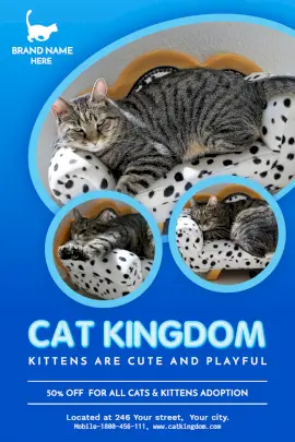 Online Editable Cat Kingdom Pinterest Graphic