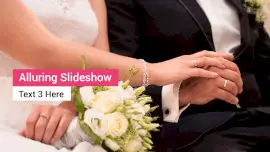 Online Editable Wedding Photo with Text Sleek Video Slideshow