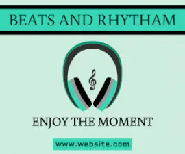 Online Editable Music Shop Medium Rectangle Ad