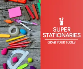 Online Editable Stationery Store Large Rectangle Ad