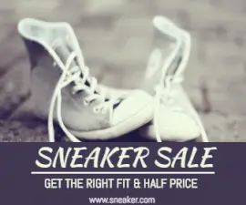 Online Editable Sneaker Outlet Large Rectangle Ad