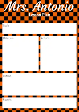 Online Editable Mrs. Antonio Daily Work Schedule Lesson Plan