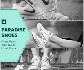 Online Editable Paradise Running Shoes 3 Grid Photo Collage