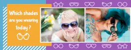 Online Editable Sunglasses for Women Two Photo Collage