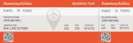 Online Editable Light Pink and Bright Orange Event Ticket
