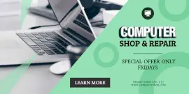 Online Editable Computer Instore and Repair Offers Twitter Post