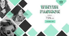 Online Editable Winter Fashion Sale Facebook Ad Post