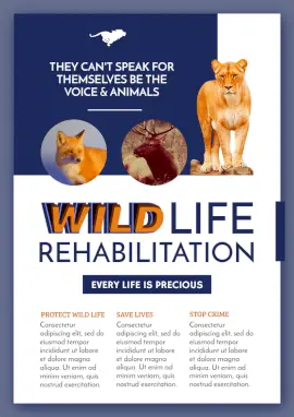 Online Editable Wildlife Rehabilitation and Rescue Flyer