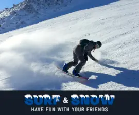 Online Editable Surf and Snow Medium Rectangle Ad