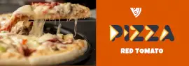 Online Editable Fancy Font Orange Pizza Tumblr Banner