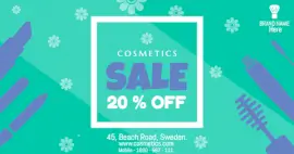Online Editable Cosmetics Sale Facebook Ad Medium
