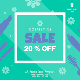 Online Editable Cosmetics Sale Instagram Ad