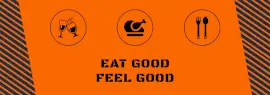 Online Editable Vivid Orange Food-Themed Tumblr Banner
