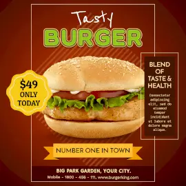Online Editable Tasty and Healthy Burgers at Burger Outlet GIF Post