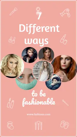 Online Editable Circular Collage with Playful Fashion Illustration Story