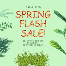 Online Editable Spring Sale Ad Design Instagram Ad