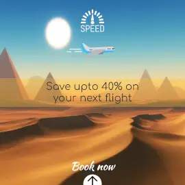 Online Editable Offers On Flight Tickets Instagram Ad