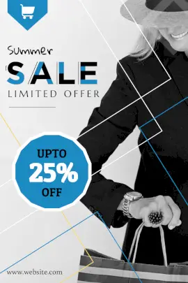 Online editable Summer Sale Pinterest Graphic