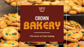 Online Editable Crown Bakery Promotion Facebook App Ad