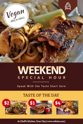 Online editable BBQ Weekend Offers Pinterest Graphic
